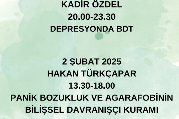 BİLİŞSEL DAVRANIŞÇI TERAPİ TEMEL KURAMSAL PROGRAMI (I. MODÜL)